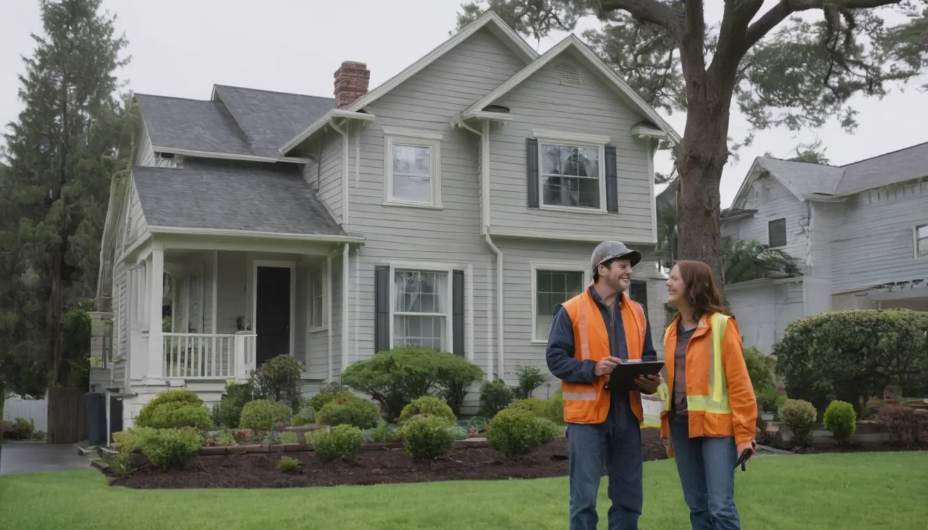 A homeowner talking with a local tree provider in the Nesquehoning area